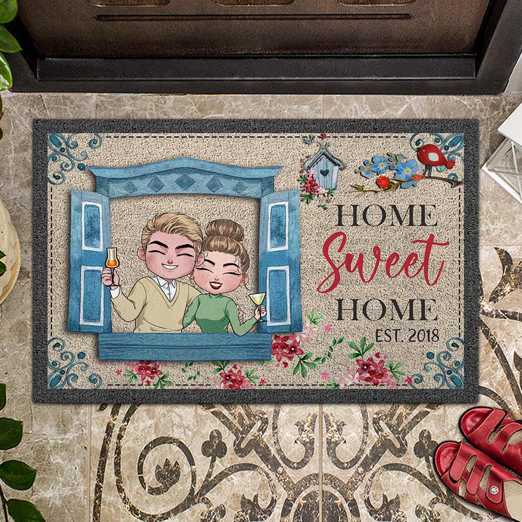 Home Sweet Home - Personalized Couple Doormat