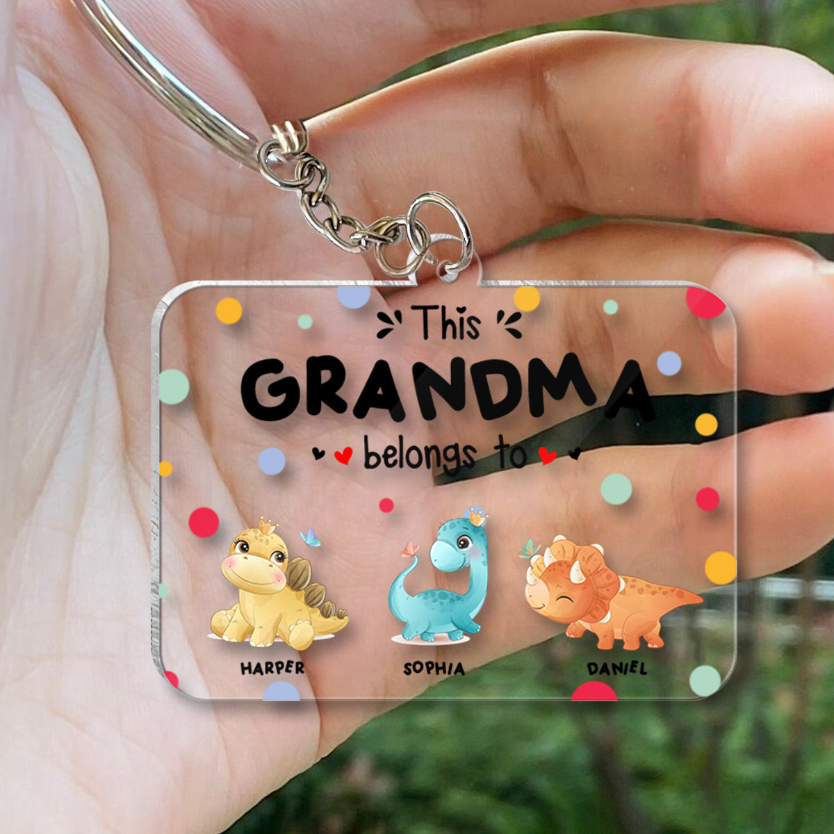 This Grandma Belongs To - Personalized Grandma Transparent Transparent Keychain