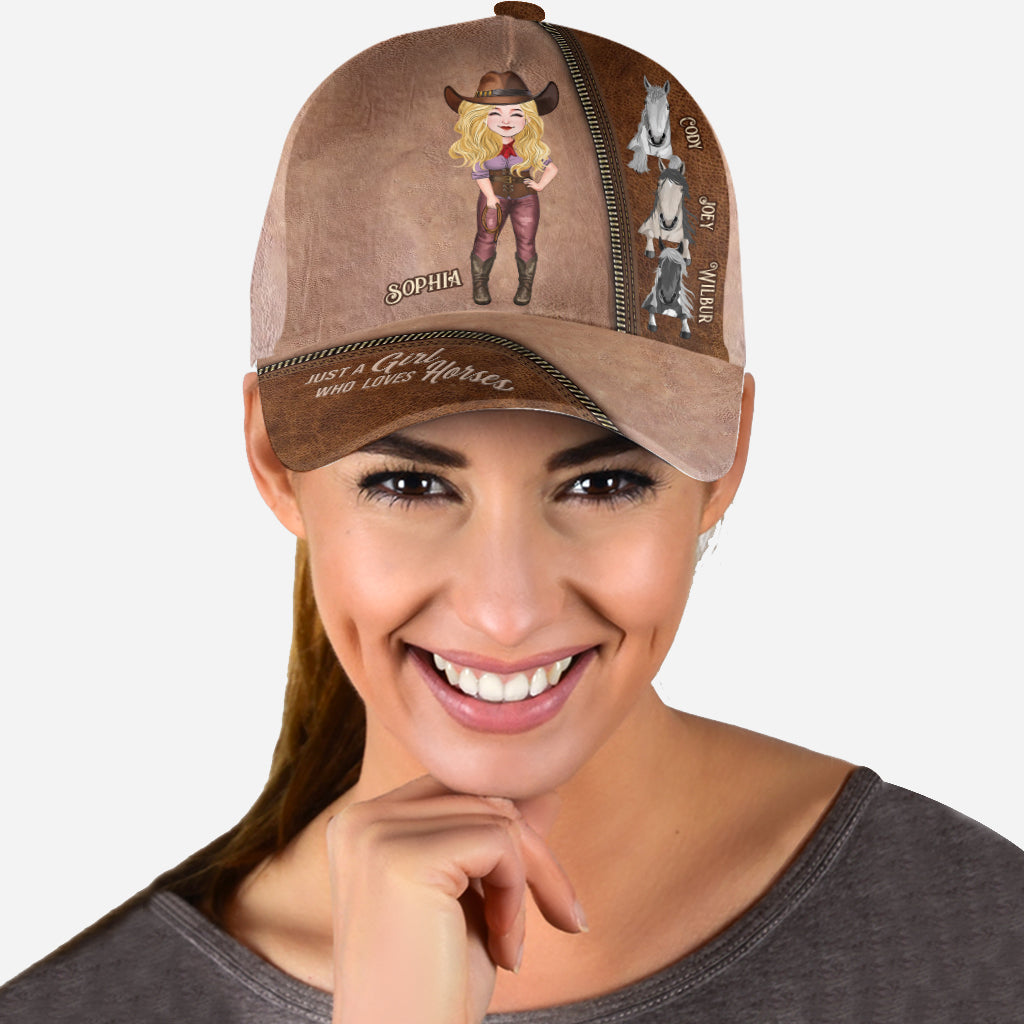 Just A Girl Who Loves Horses - Personalized Horse Classic Cap