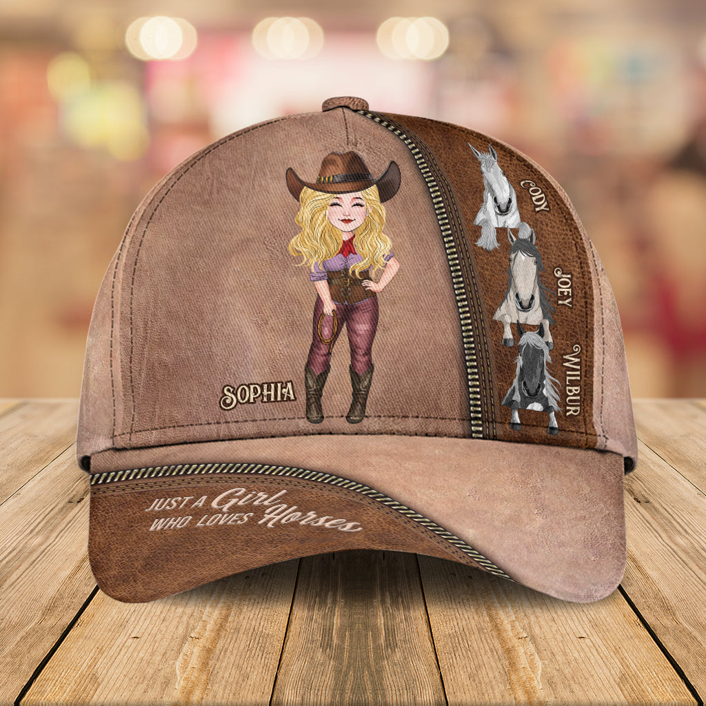 Just A Girl Who Loves Horses - Personalized Horse Classic Cap