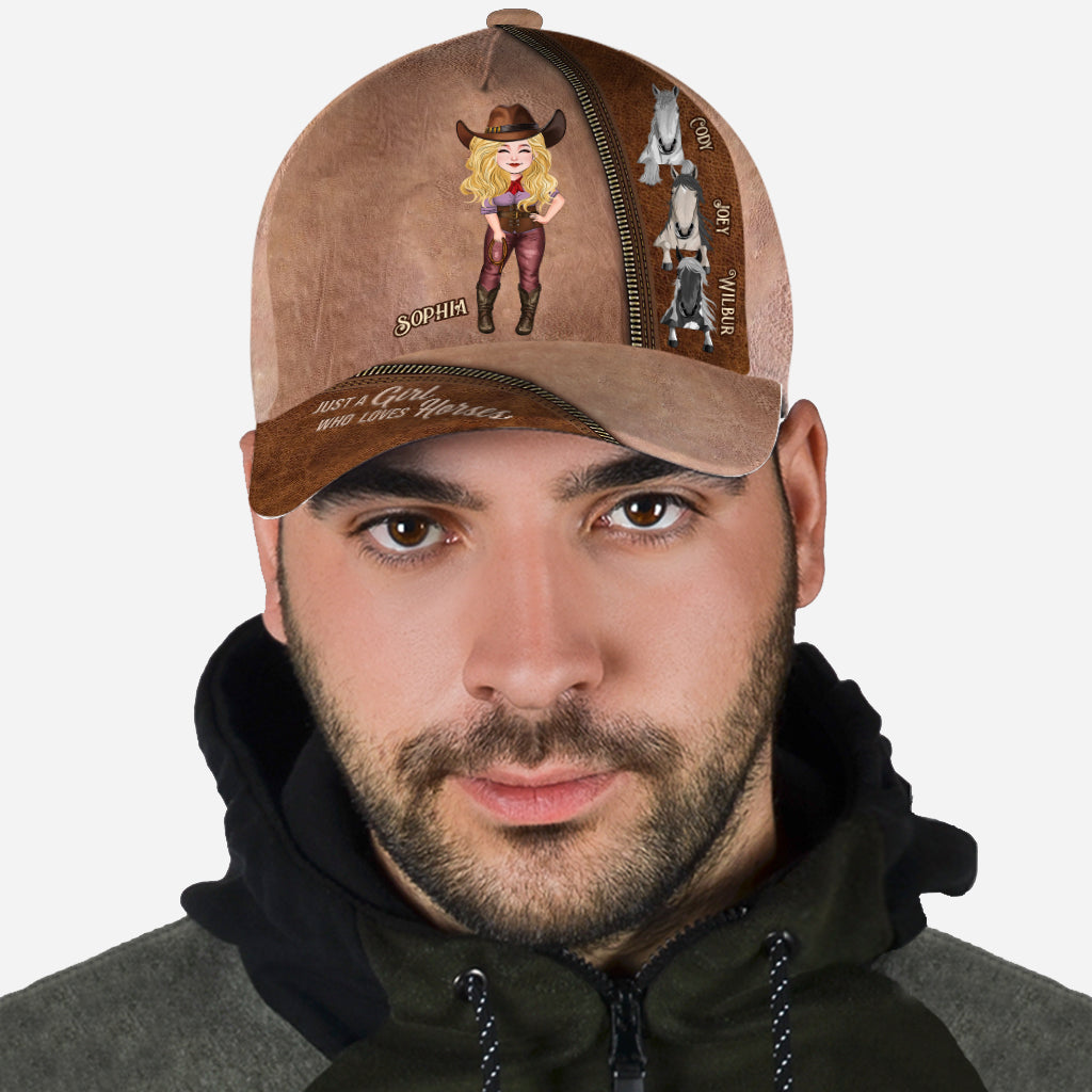 Just A Girl Who Loves Horses - Personalized Horse Classic Cap