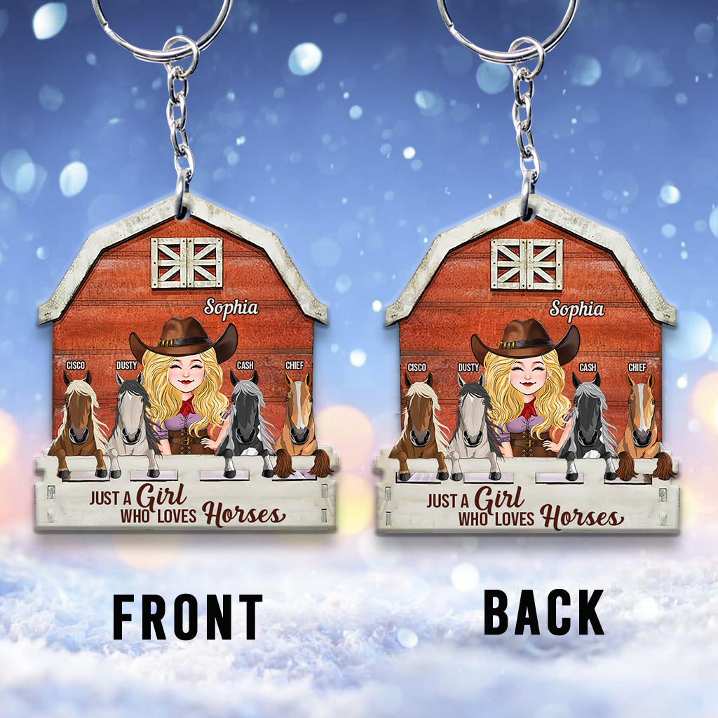 Just A Girl Who Loves Horses - Personalized Horse Keychain