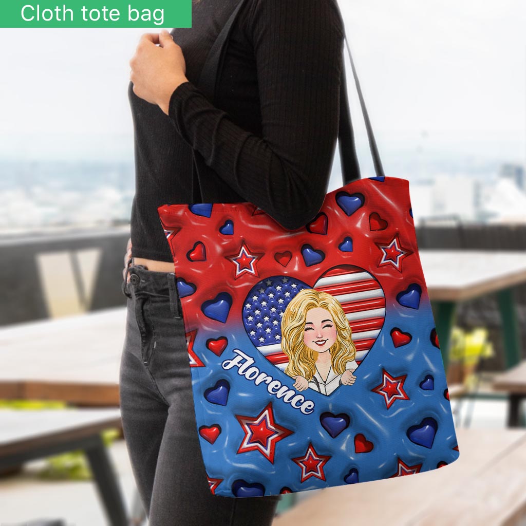 Cadeaux personnalisés pour infirmières - Sac fourre-tout personnalisé « Infirmière américaine fière »