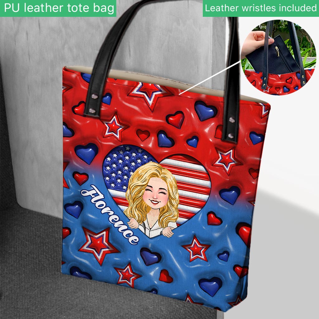 Cadeaux personnalisés pour infirmières - Sac fourre-tout personnalisé « Infirmière américaine fière »