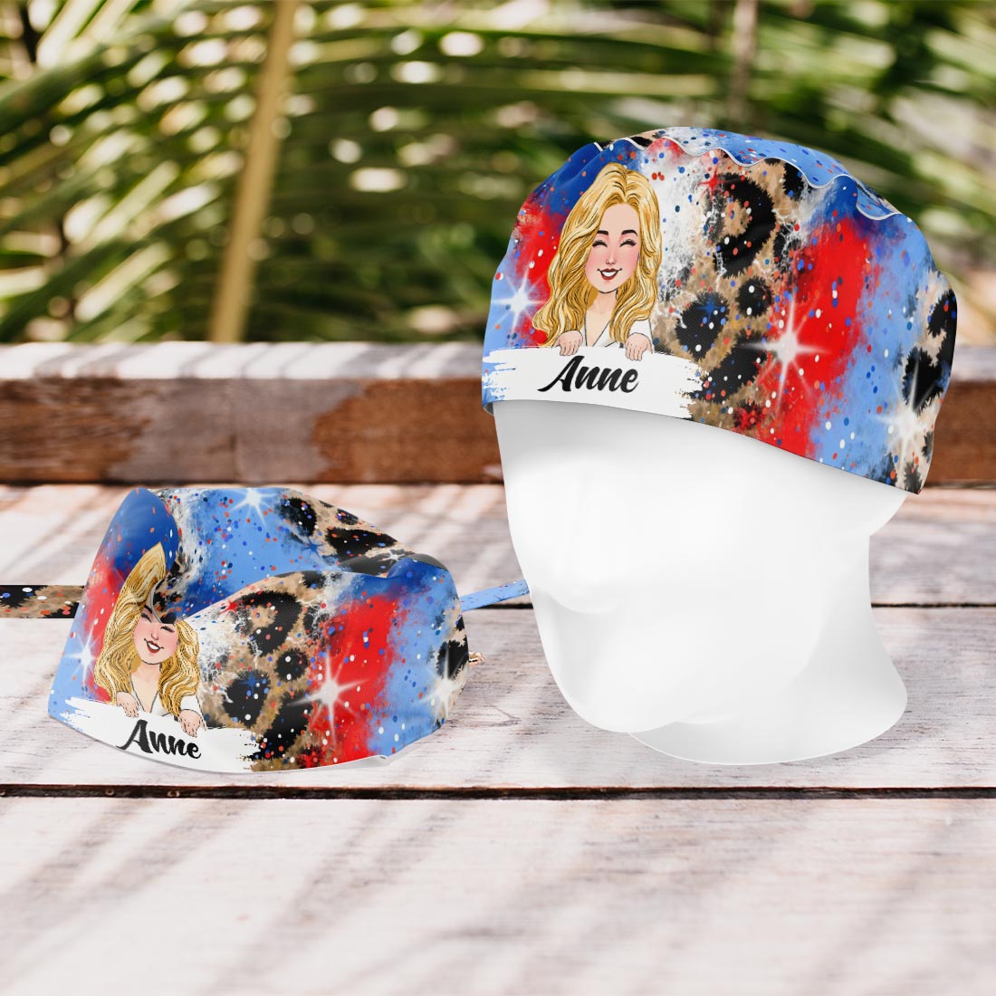 Amerikanischer Stolz auf Krankenschwestern – Personalisierte OP-Haube