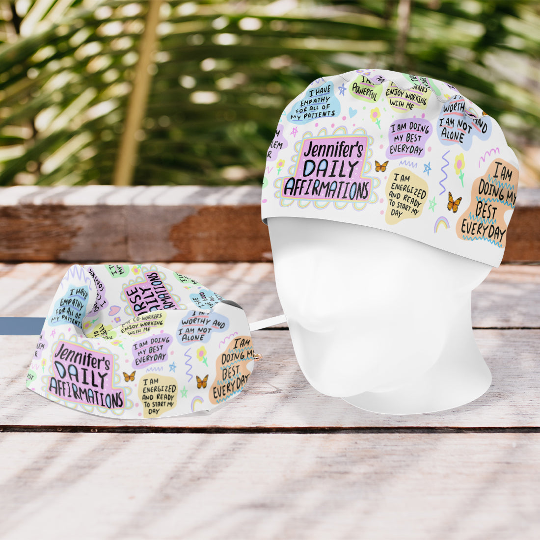 Affirmations quotidiennes pour infirmières - Bonnet de bloc opératoire personnalisé