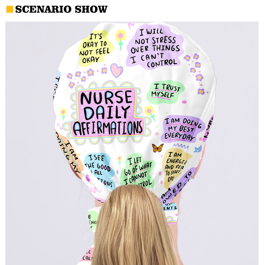Affirmations quotidiennes pour infirmières - Bonnet de bloc opératoire personnalisé