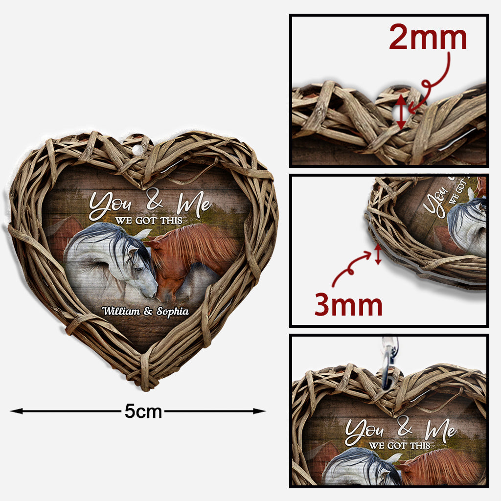 You And Me We Got This - Personalized Horse Keychain (Printed On Both Sides)