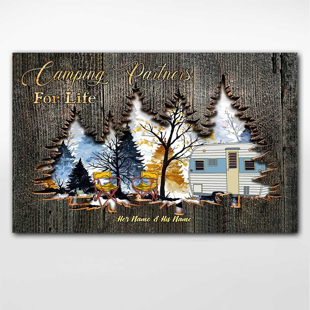 Campingpartner fürs Leben – Personalisiertes Poster für Paare