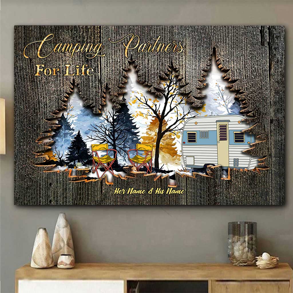 Campingpartner fürs Leben – Personalisiertes Poster für Paare