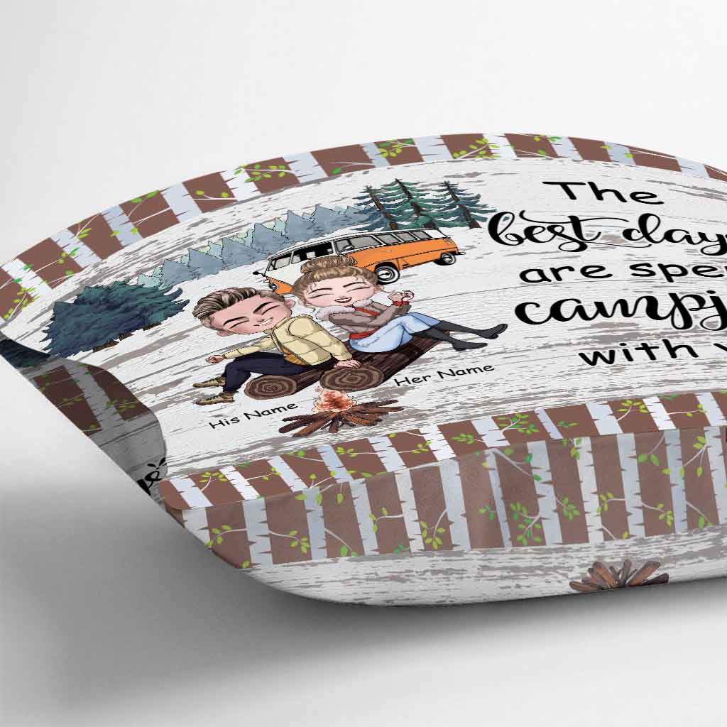 Die schönsten Tage verbringt man beim Camping mit dir – Personalisiertes Camping-Kissen für Paare