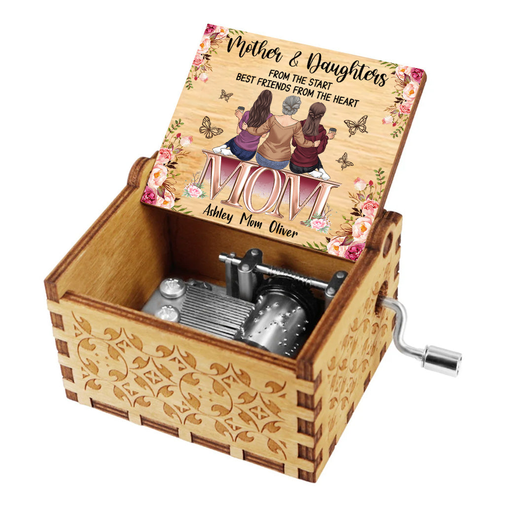 Best Friends From The Heart - Personalized Mother's Day Mother Hand Crank Music Box