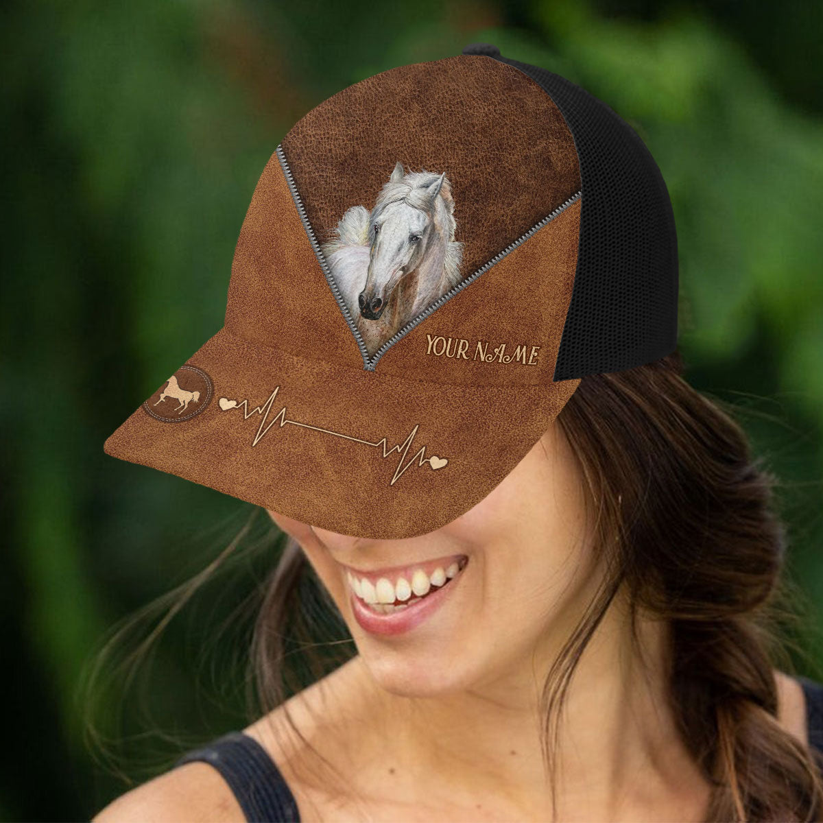 Heart Beat Horse - Personalized Horse Trucker Hat