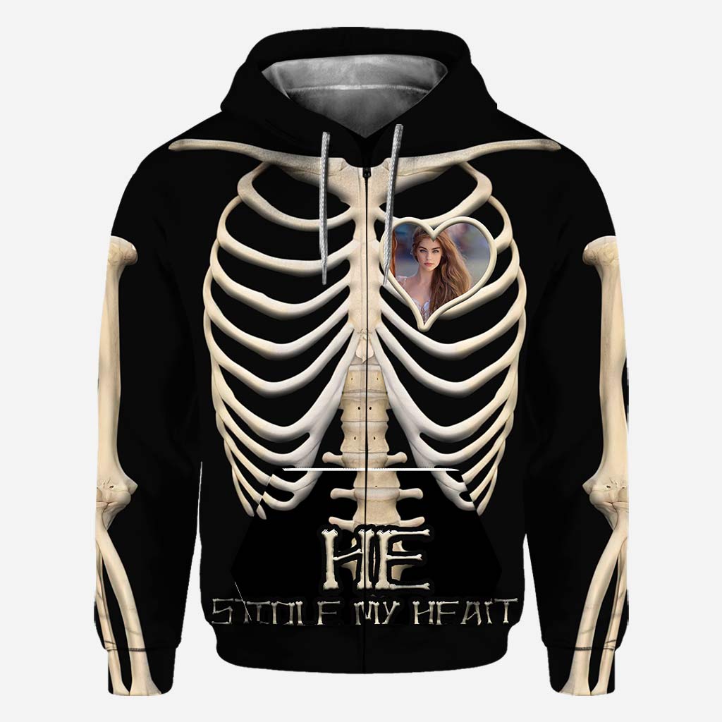 She Stole My Heart Halloween - Couple Personalized All Over T-shirt and Hoodie