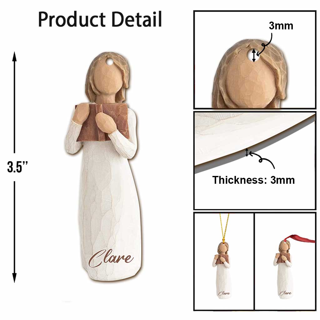 Love Of Learning - Personalized Christmas Book Ornament With 3D Pattern Print (Printed On Both Sides)