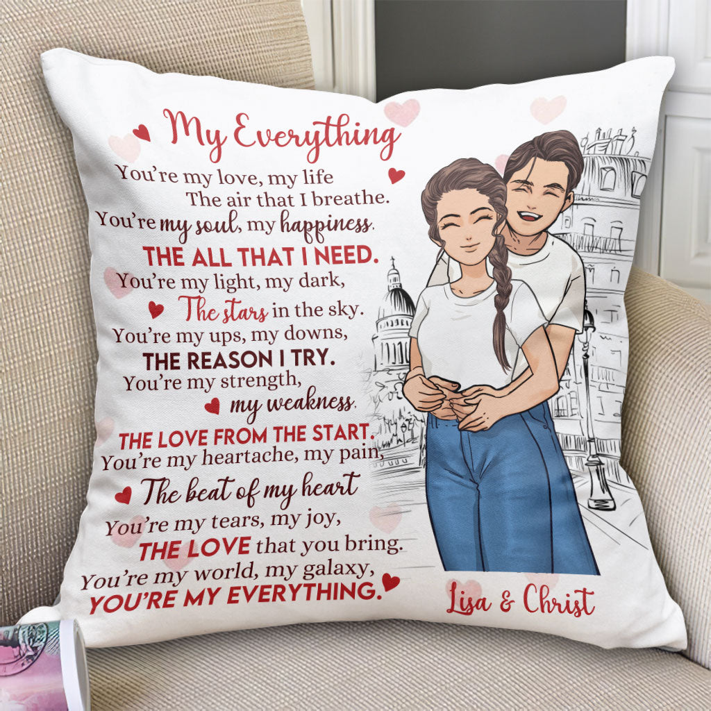 My Everything - Personalized Couple Throw Pillow