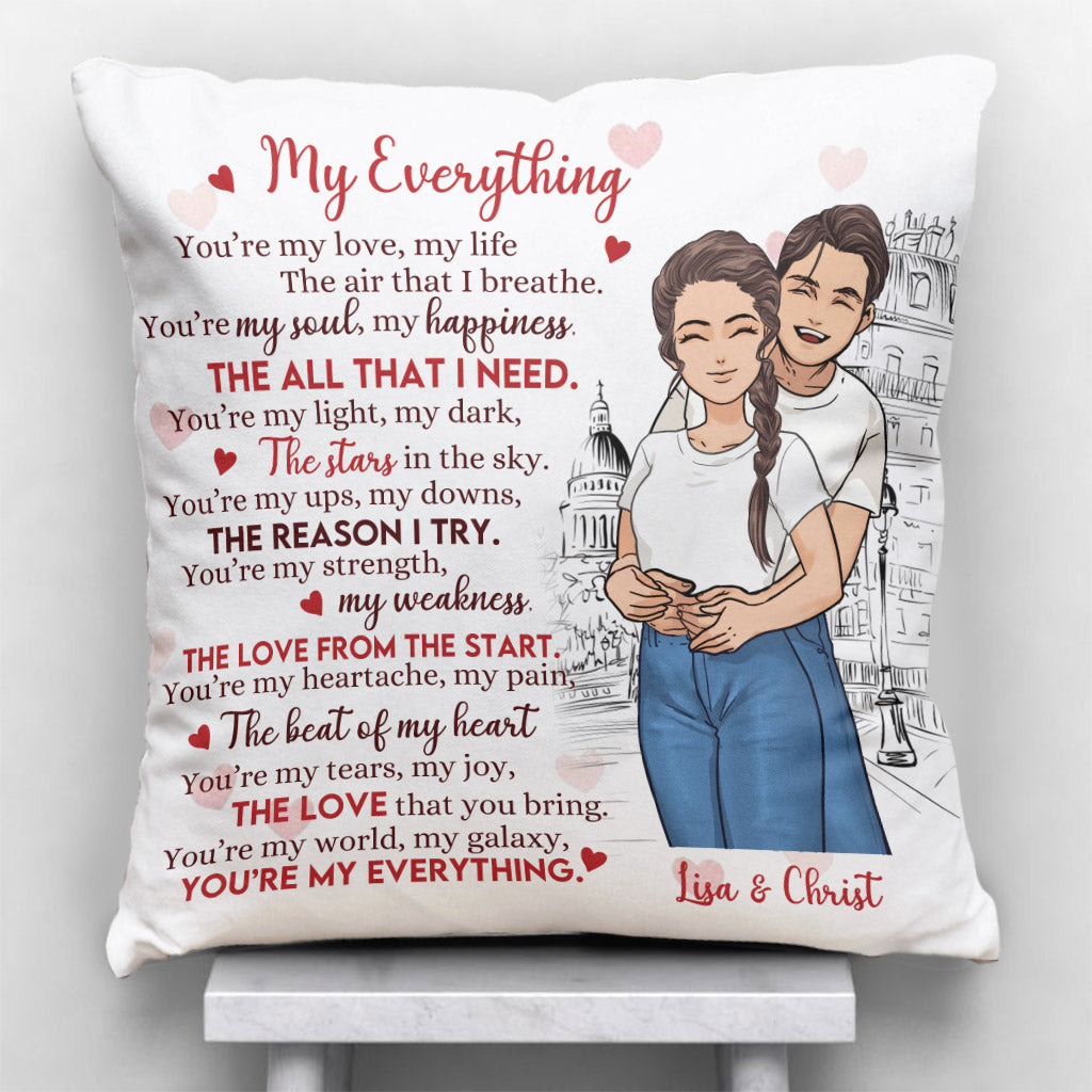 My Everything - Personalized Couple Throw Pillow