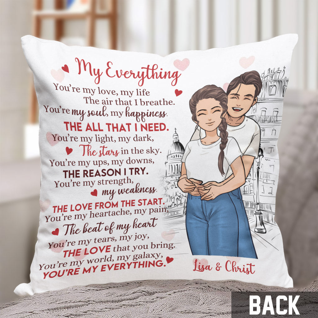 My Everything - Personalized Couple Throw Pillow