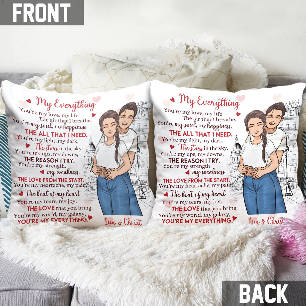 My Everything - Personalized Couple Throw Pillow