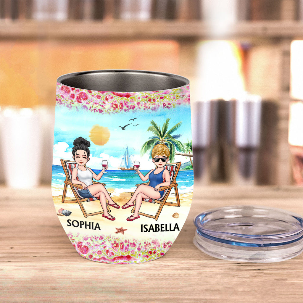 Partners In Crime Just Remember If We Get Caught - Personalized Bestie Wine Tumbler