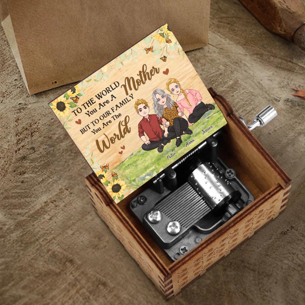 To The World You Are A Mother - Personalized Mother's Day Mother Hand Crank Music Box