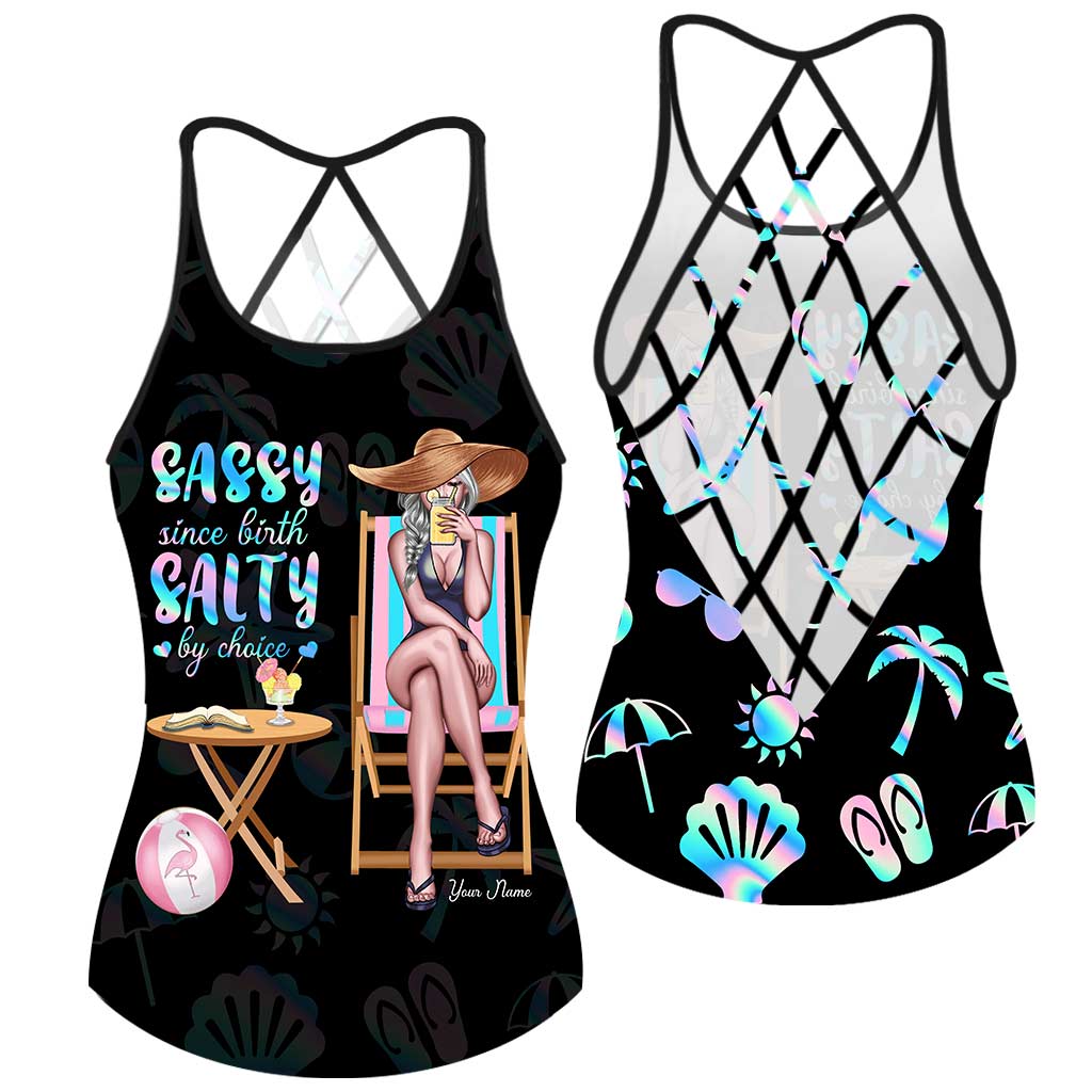 Débardeur personnalisé « Amoureuse de la mer » pour fille de plage