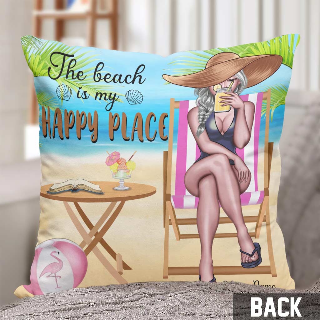 Beach Lovin' Girl - Personalized Sea Lover Throw Pillow