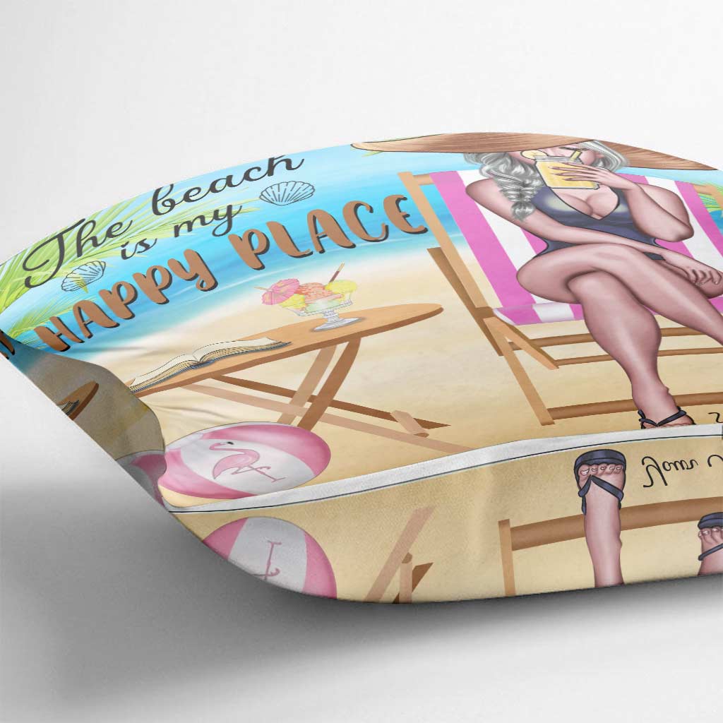 Beach Lovin' Girl - Personalized Sea Lover Throw Pillow