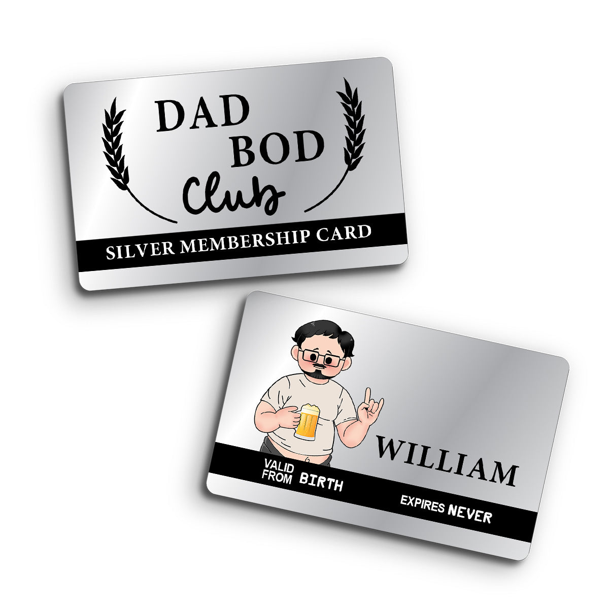 VIP Platinum Member - Personalized Father Wallet Insert Card