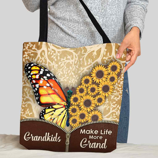 Grandkids Make Life More Grand - Personalized Grandma Tote Bag