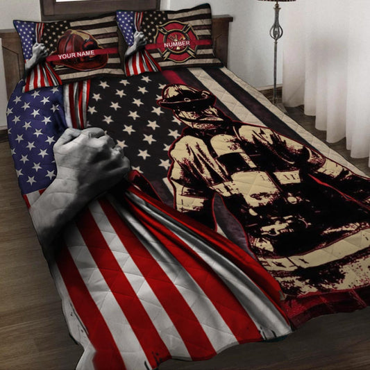 Red Line – Personalisiertes Feuerwehr-Bettwäscheset