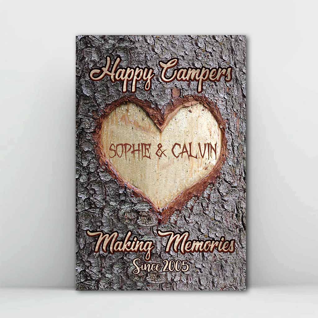 Happy Campers - Personalized Camping Poster