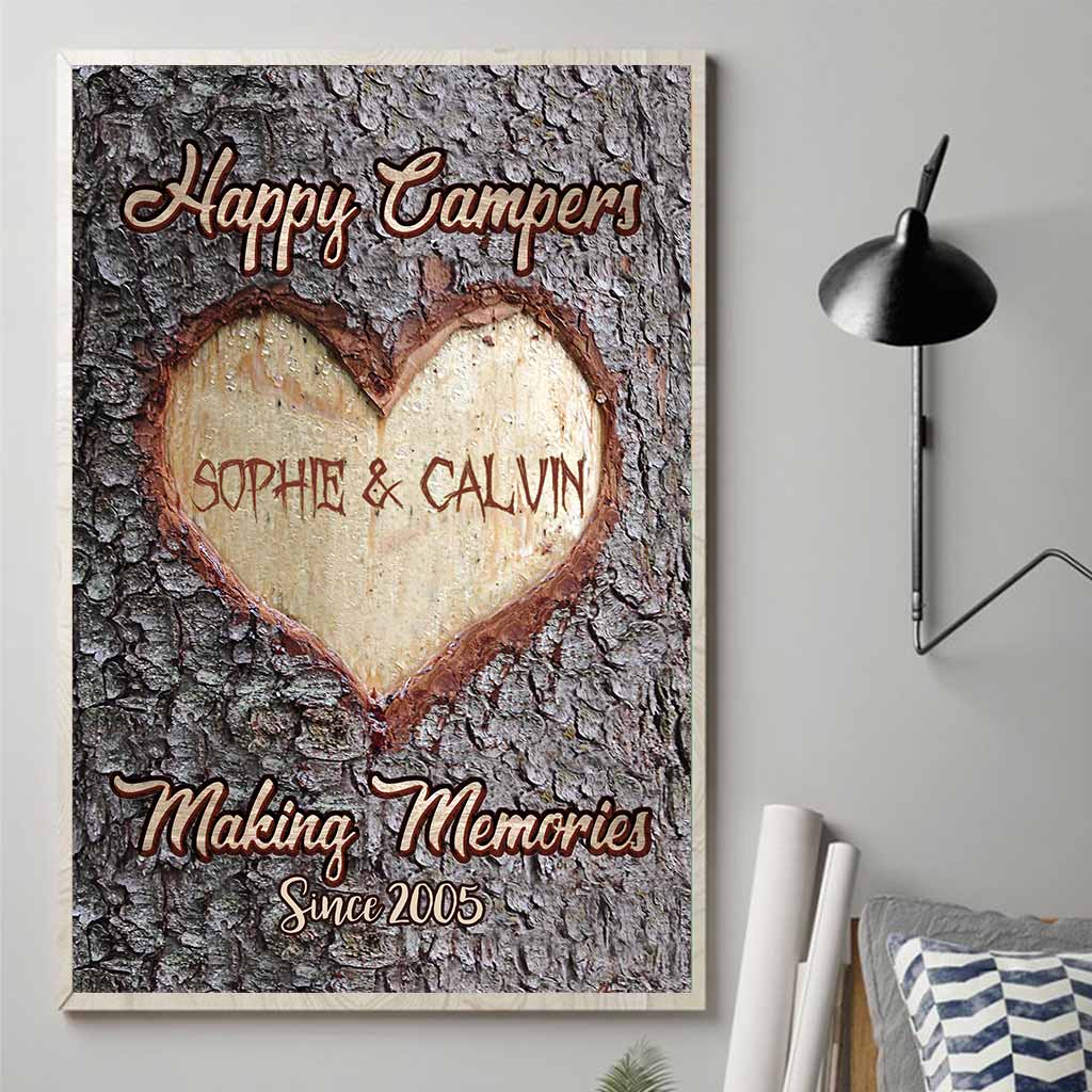 Happy Campers - Personalized Camping Poster