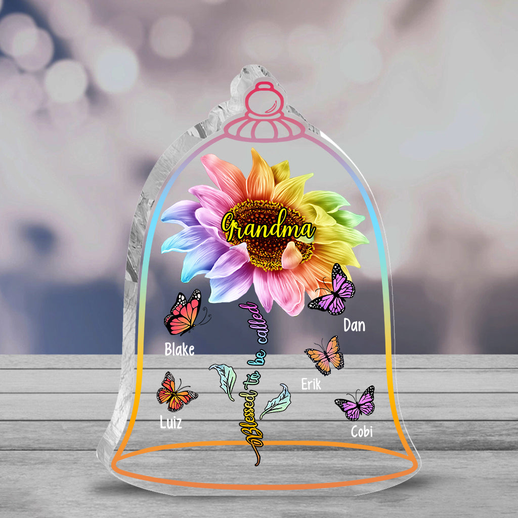 Blessed To Be Called Grandma - Personalized Mother's Day Grandma Custom Shaped Acrylic Plaque