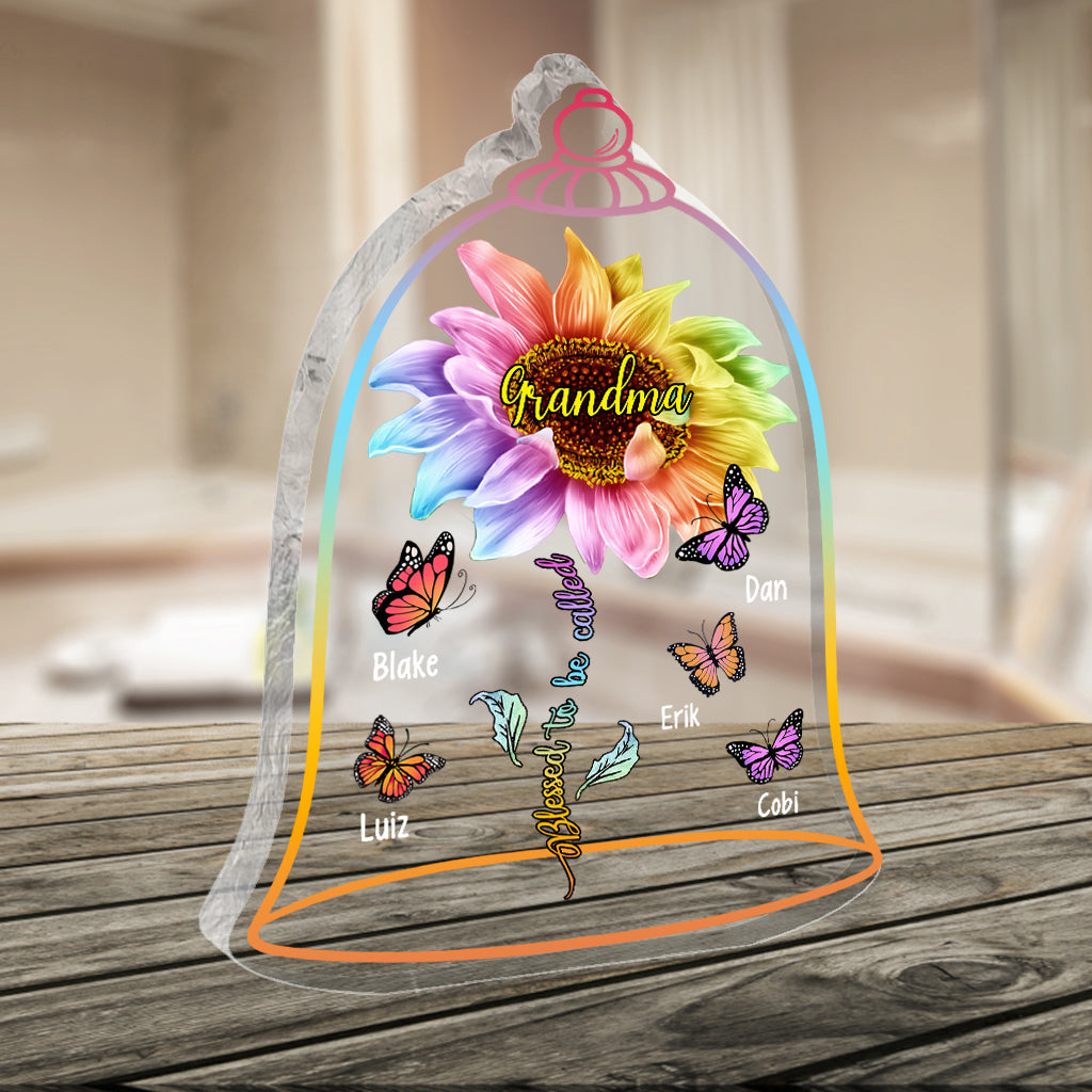 Blessed To Be Called Grandma - Personalized Mother's Day Grandma Custom Shaped Acrylic Plaque