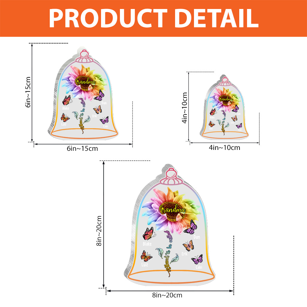 Blessed To Be Called Grandma - Personalized Mother's Day Grandma Custom Shaped Acrylic Plaque