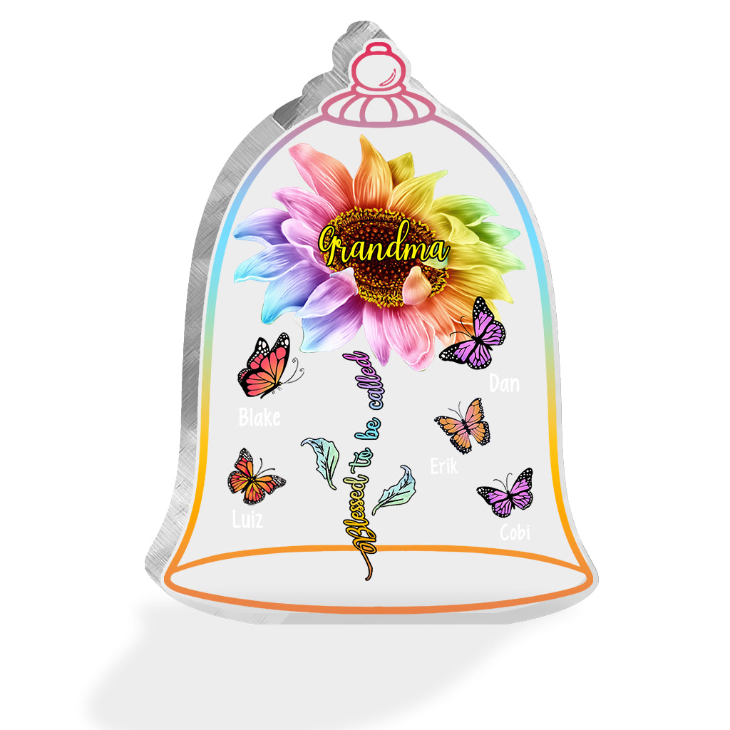 Blessed To Be Called Grandma - Personalized Mother's Day Grandma Custom Shaped Acrylic Plaque