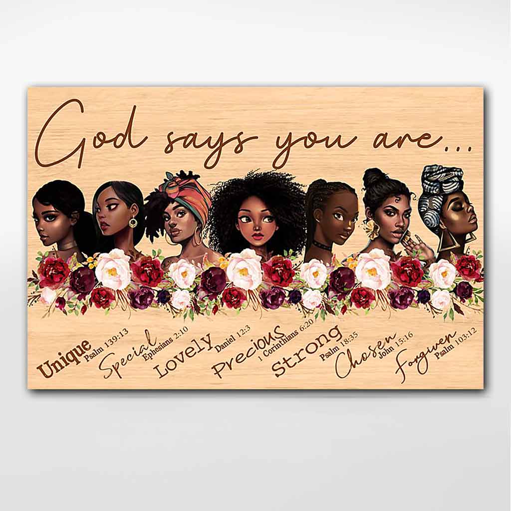 God Says You Are  - African American Poster 062021