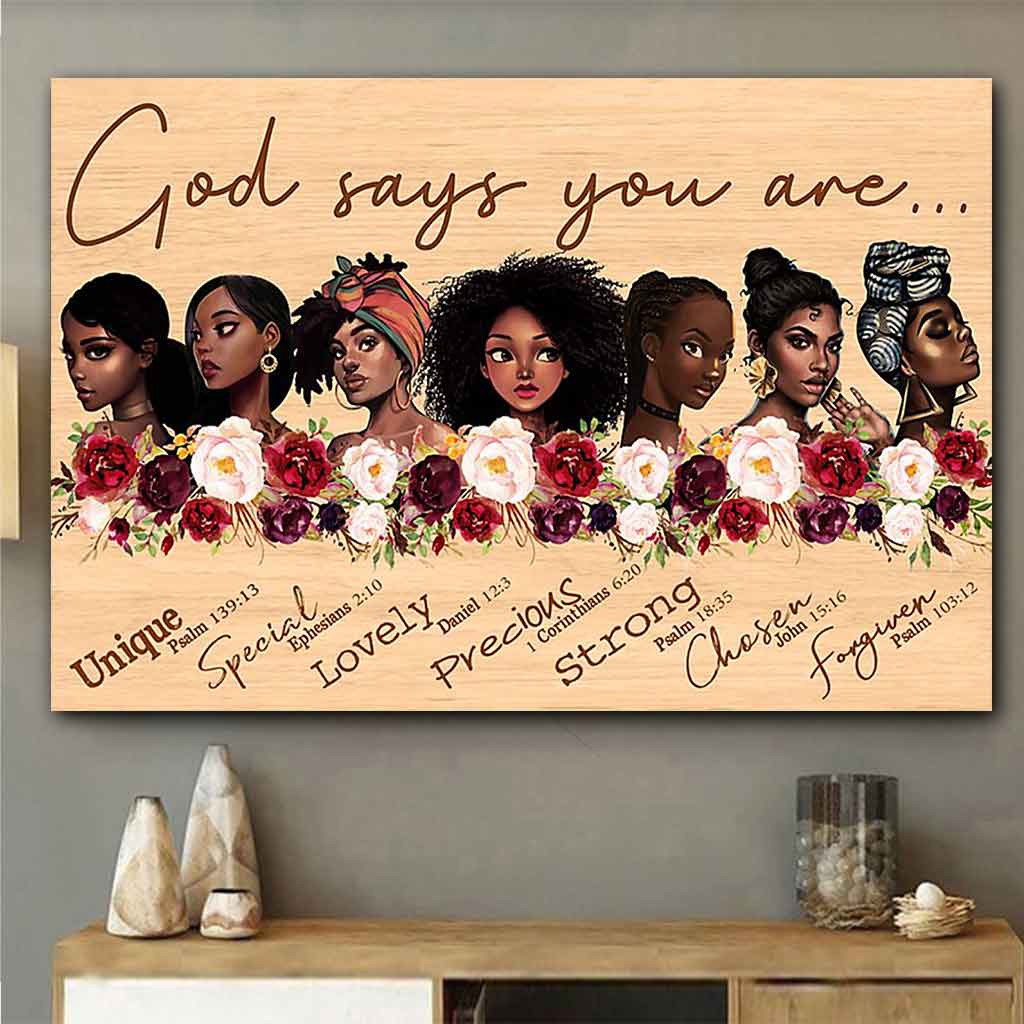God Says You Are  - African American Poster 062021