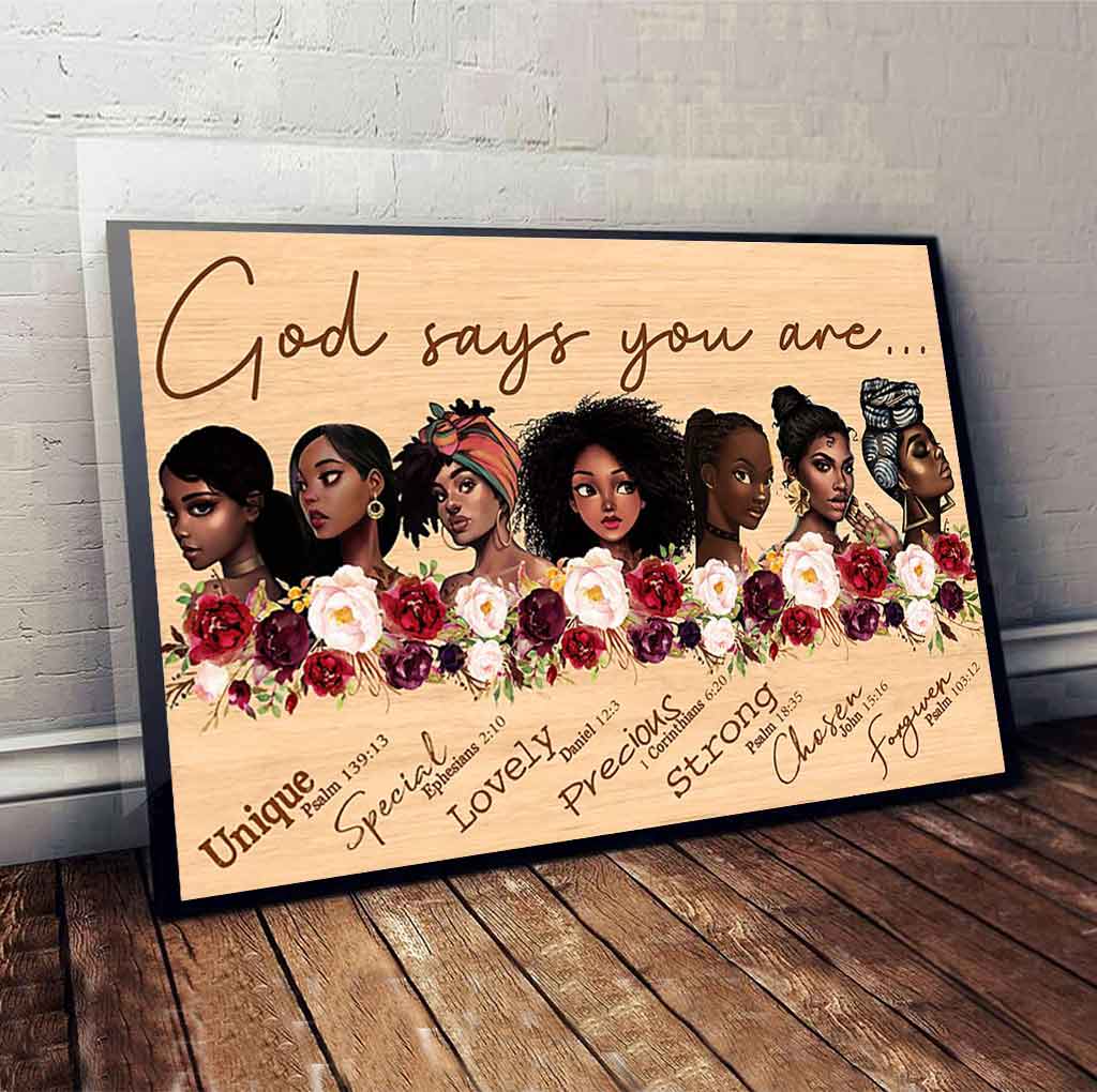 God Says You Are  - African American Poster 062021