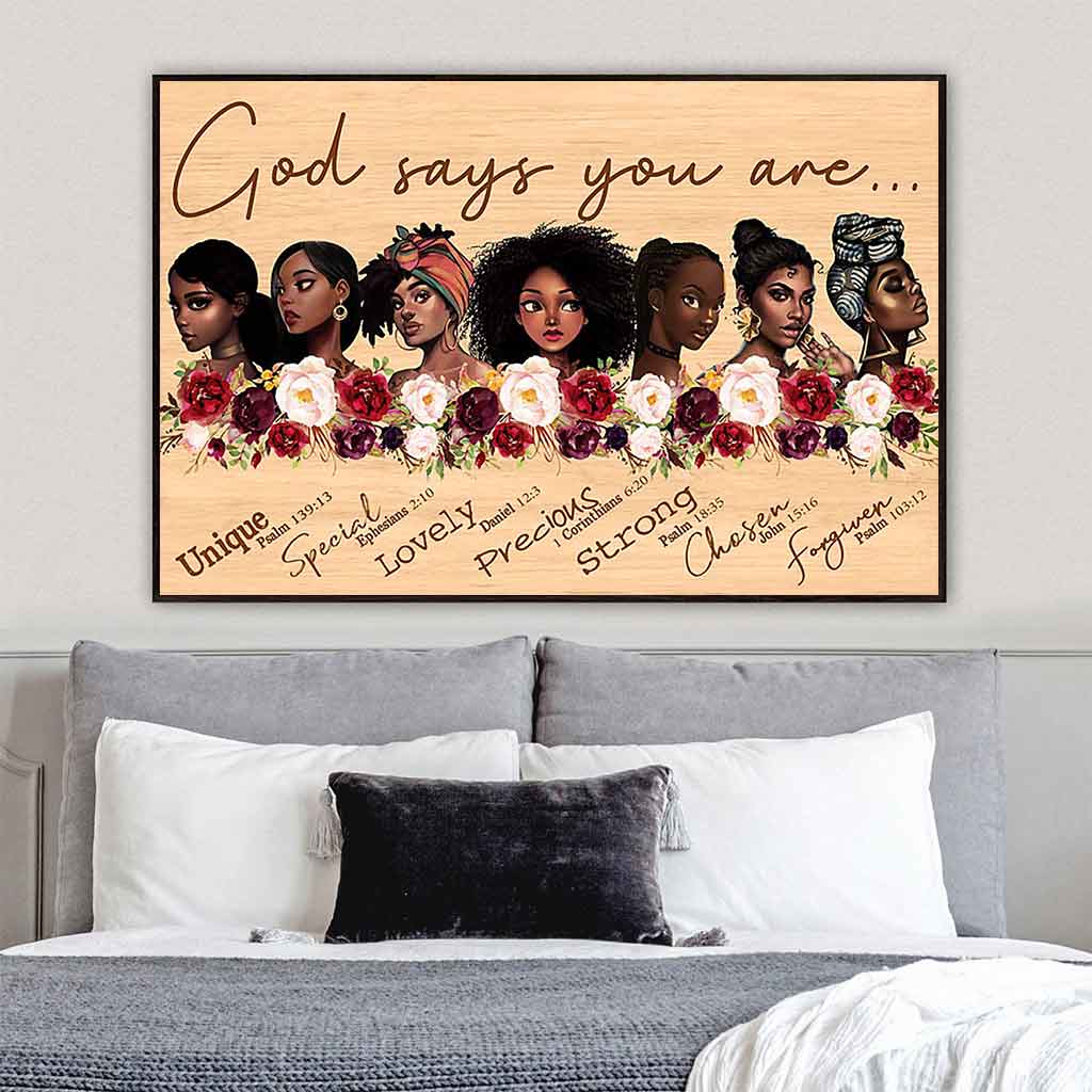 God Says You Are  - African American Poster 062021