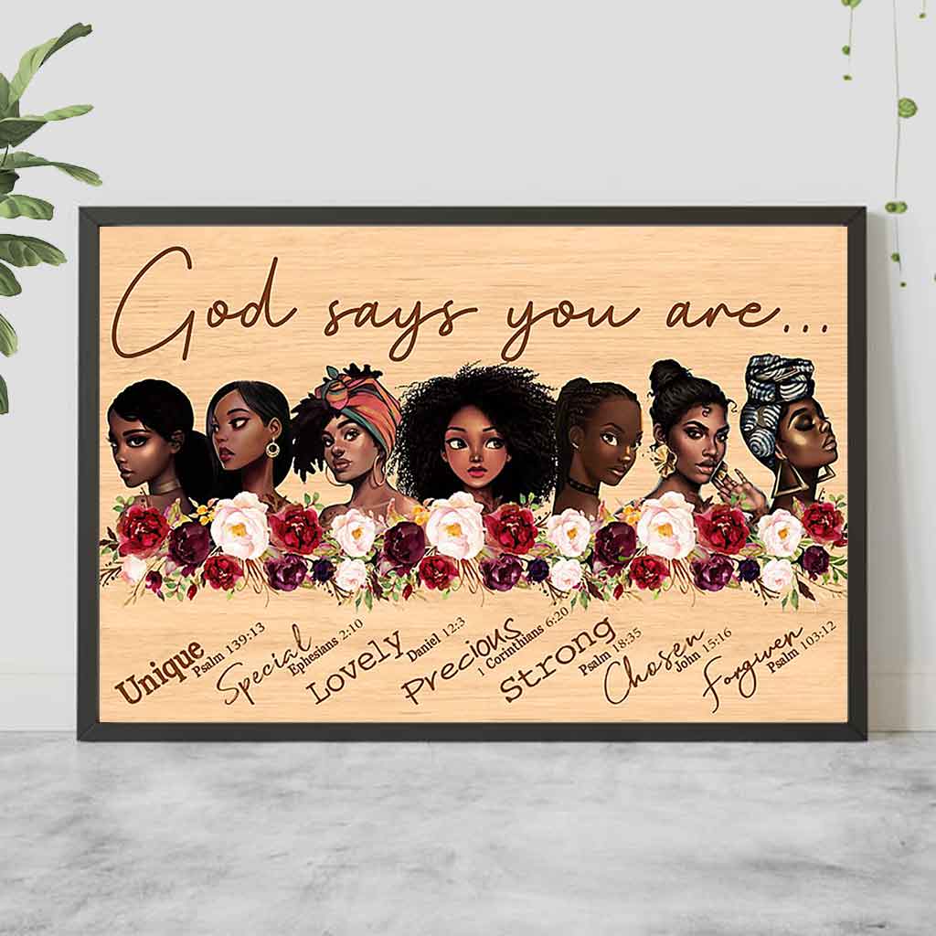 God Says You Are  - African American Poster 062021