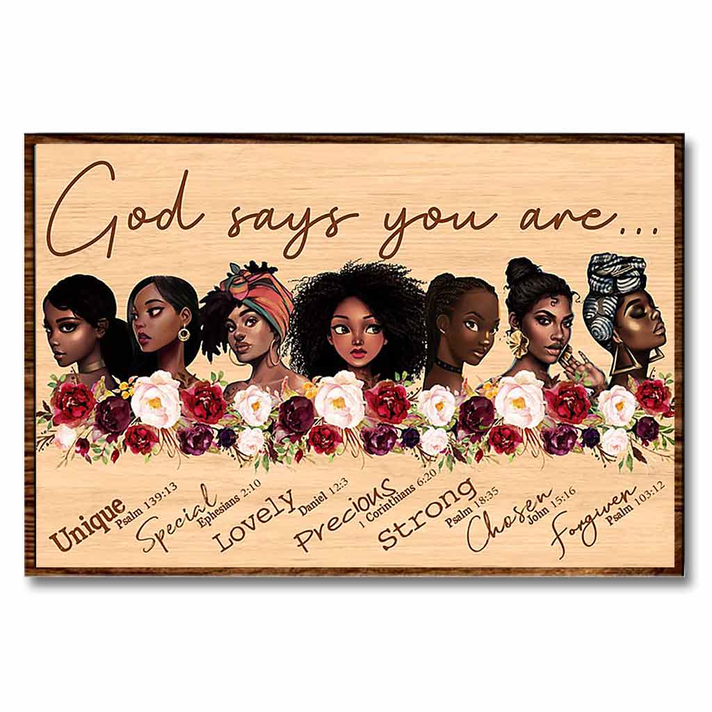 God Says You Are  - African American Poster 062021