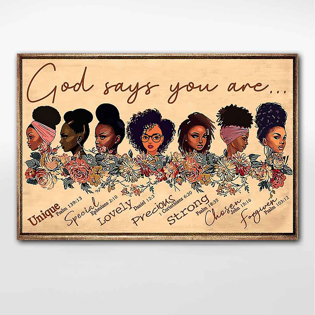 Gott sagt, du bist es – Poster für Afroamerikaner 062021