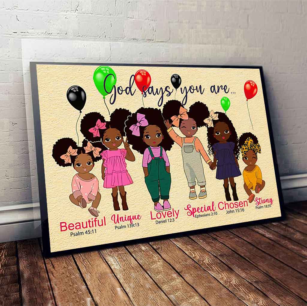 God Says You Are - African American Poster 062021