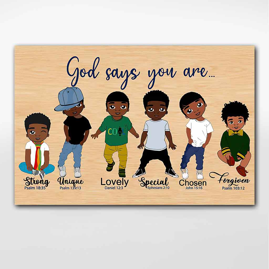 God Says You Are  - African American Poster 062021