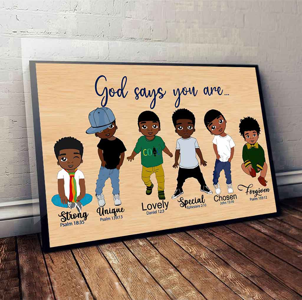God Says You Are  - African American Poster 062021