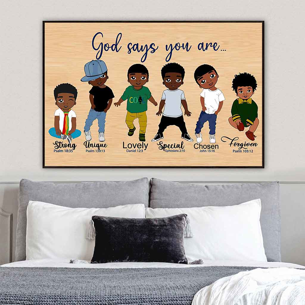 God Says You Are  - African American Poster 062021