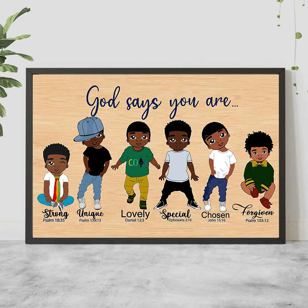 God Says You Are  - African American Poster 062021