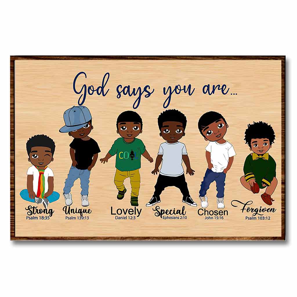 God Says You Are  - African American Poster 062021